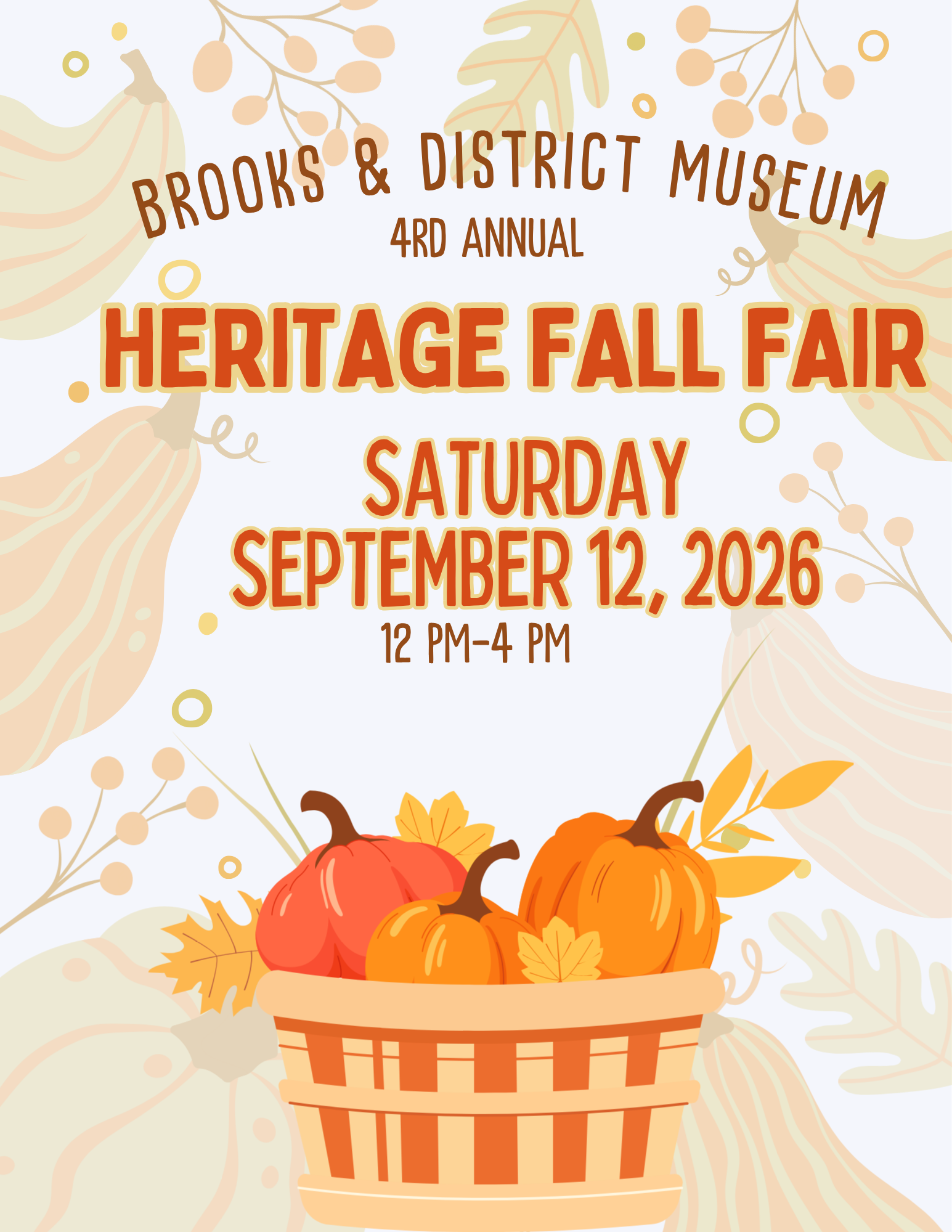 Orange Yellow Simple Autumn Illustration Fall Festival Flyer